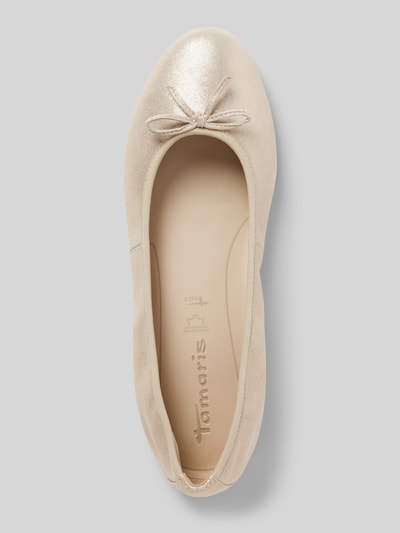 Tamaris Ballerina's met sierstrik Ecru - 3