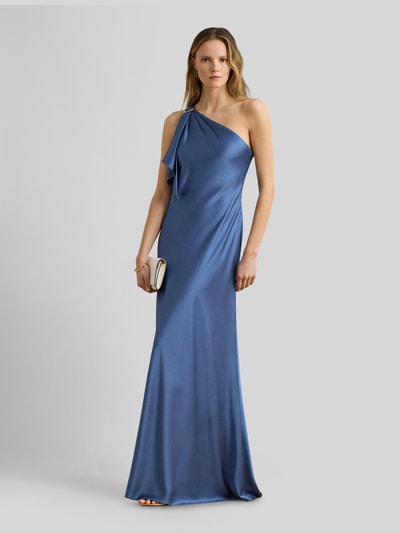 Lauren Ralph Lauren A-Linie Abendkleid mit Rüschenbesatz Blau 1