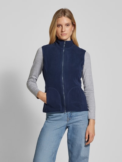 Christian Berg Woman Fleecegilet met opstaande kraag Donkerblauw - 4