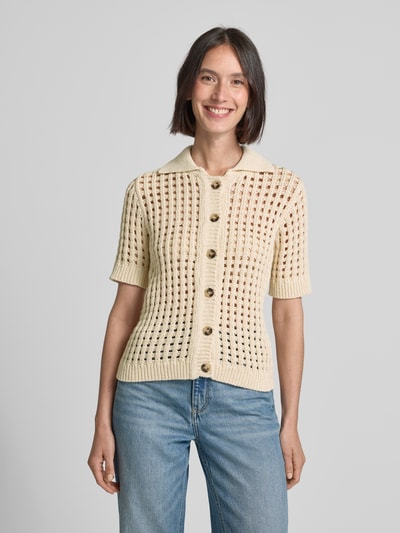 Selected Cardigan mit 1/2-Arm Modell 'ELLEN' Ecru 4