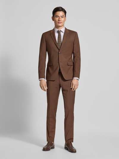 Jake*s Regular Fit Business-Hemd mit Kentkragen Taupe 1