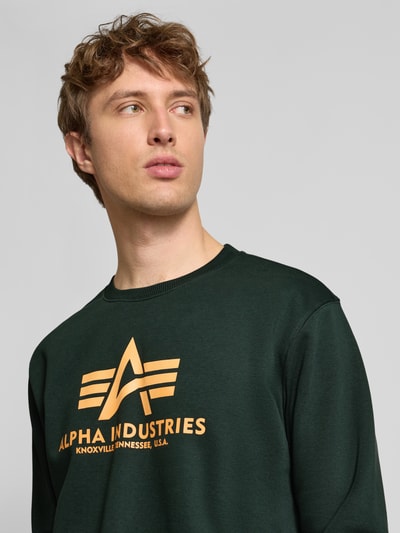 Alpha Industries Regular Fit Sweatshirt mit Logo-Print Petrol 3