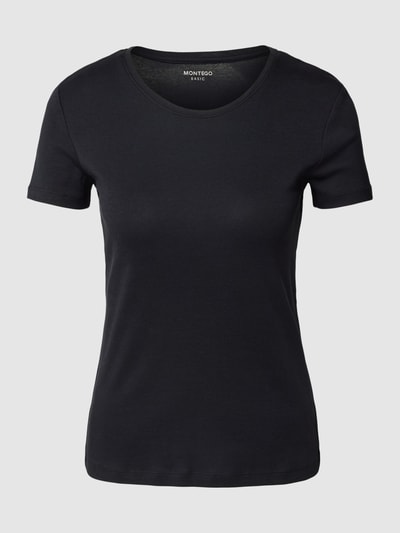 Montego T-Shirt mit Rundhalsausschnitt Black 2