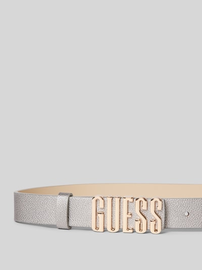 Guess Riem met labeldetail, model 'MERIDIAN' Zilver - 2