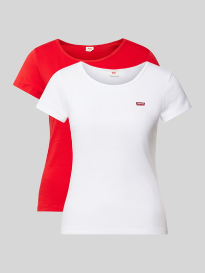 Levi's® T-shirt van puur katoen in een set van 2 stuks Rood - 2