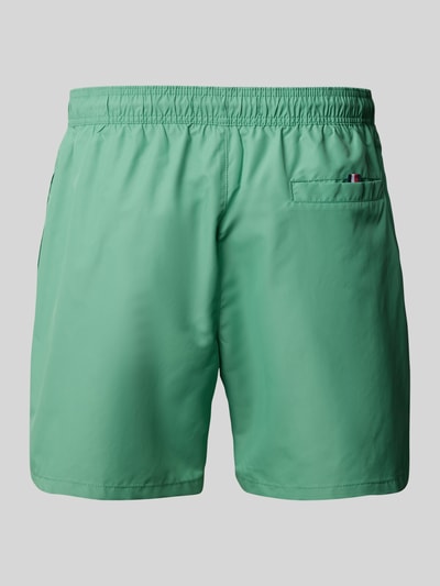 Tommy Hilfiger Regular fit korte zwembroek met labelstitching Groen - 3