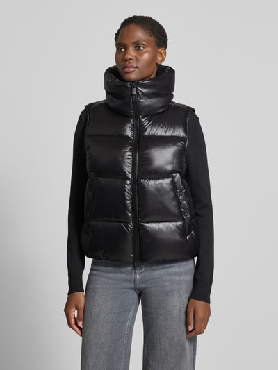 SAVE THE DUCK Bodywarmer met opstaande kraag, model 'AMA' Zwart - 4