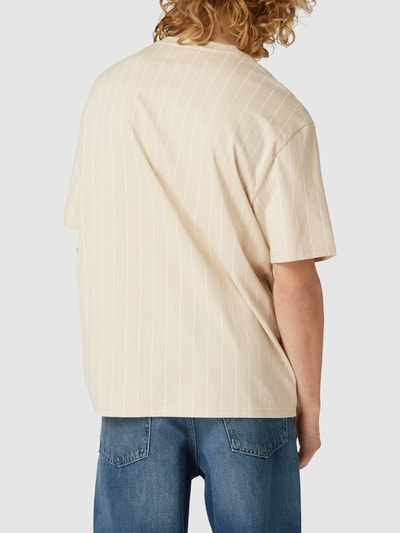 Tommy Jeans Regular Fit T-Shirt mit Label-Stitching Beige 5