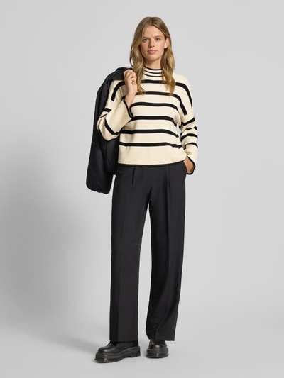 Only Regular Fit Strickpullover aus Viskose-Mix Modell 'LIBI' Offwhite 1