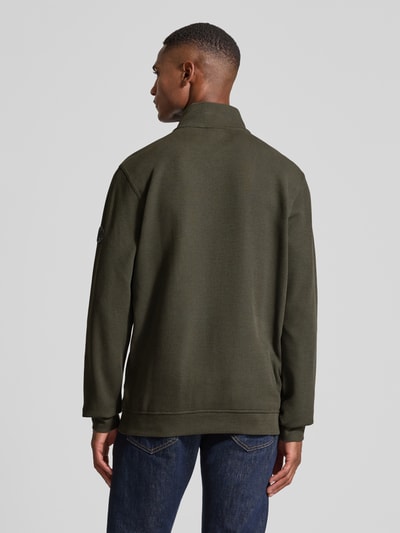 Lerros Sweatshirt met opstaande kraag, model 'SELANIK' Olijfgroen - 5