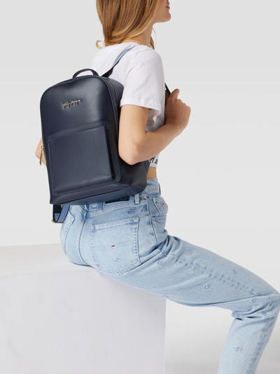 Tommy Hilfiger Rucksack mit Label-Applikation Dunkelblau 1