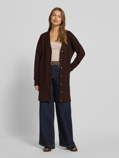 Christian Berg Woman Relaxed Fit Cardigan mit Woll-Anteil Schoko 1