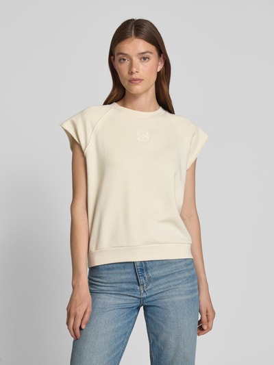 My Essential Wardrobe T-shirt met kapmouwen, model 'Sara' Beige - 4