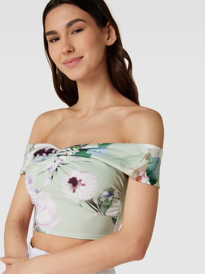 Lipsy Kort T-shirt met V-hals Mint - 3