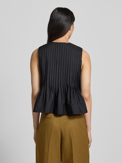 Cph Muse Bluse mit gelegten Falten Black 5