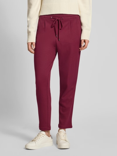 Christian Berg Woman Regular fit stoffen broek van viscosemix Donkerrood - 4