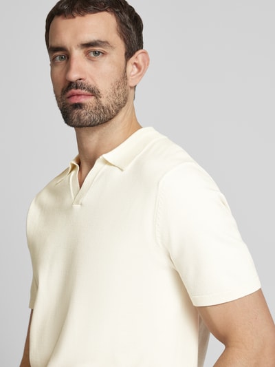 SELECTED HOMME Poloshirt mit V-Ausschnitt Modell 'TELLER' Sand 3