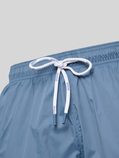 HUGO Zwembroek met labelprint, model 'HAITI' Lichtblauw - 2