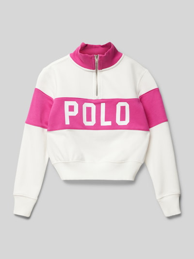 Polo Ralph Lauren Teens Troyer mit Label-Print Pink 1