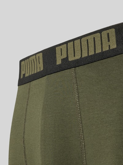 PUMA Slim Fit Boxershorts aus Baumwoll-Mix im 2er-Pack Modell 'EVERDAY' Khaki 2