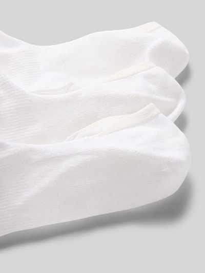 CK Calvin Klein Sokken met logostitching in een set van 3 paar, model 'Footie' Wit - 2