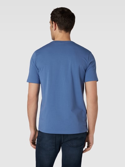 BOSS T-shirt met labelstitching Blauw - 5