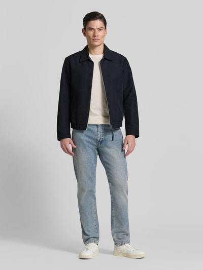 Marc O'Polo Regular Fit Blouson mit Label Patch - Marc O'Polo × DFB Travel Collection Dunkelblau 1