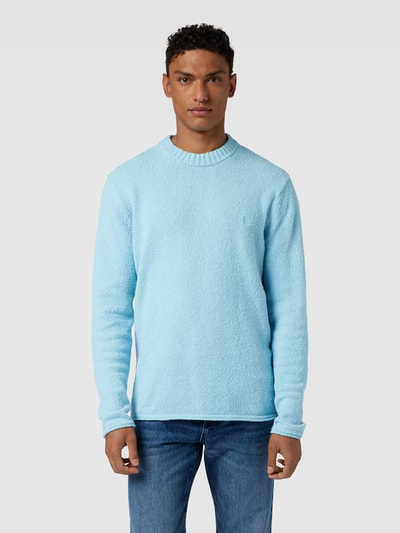 Drykorn Gebreide pullover met opstaande kraag, model 'LEANDO' Lichtblauw - 4