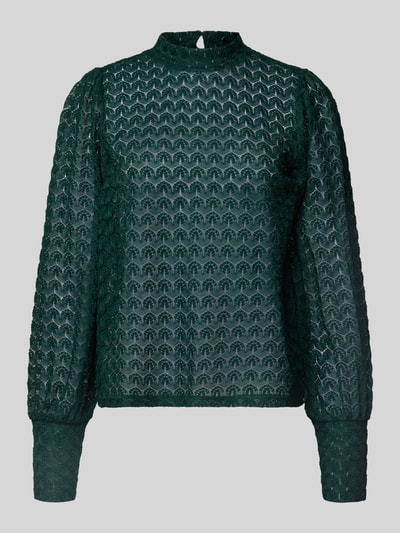 Vero Moda Regular Fit Spitzenbluse mit Mock Neck Modell 'BECCA' Bottle 2