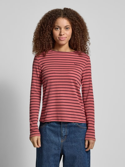 Pepe Jeans Longsleeve mit Label-Stitching Modell 'RILEY' Koralle 4