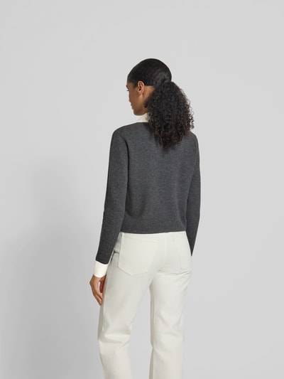 Self-Portrait Jacke in Strick-Optik Dunkelgrau 5