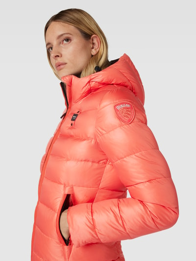 Blauer Usa Kurzmantel mit Steppnähten Orange 3