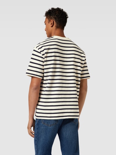 Gant T-Shirt mit Streifenmuster Offwhite 5