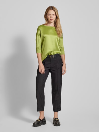 Christian Berg Woman Comfort fit shirt met lange mouwen in zijdelook Grasgroen - 1