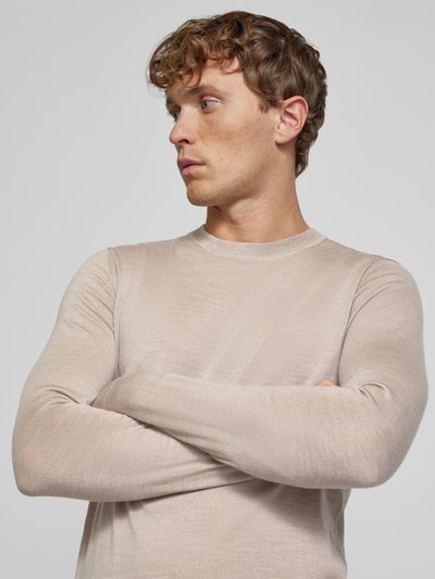 Roy Robson Gebreide pullover met ronde hals Beige - 3