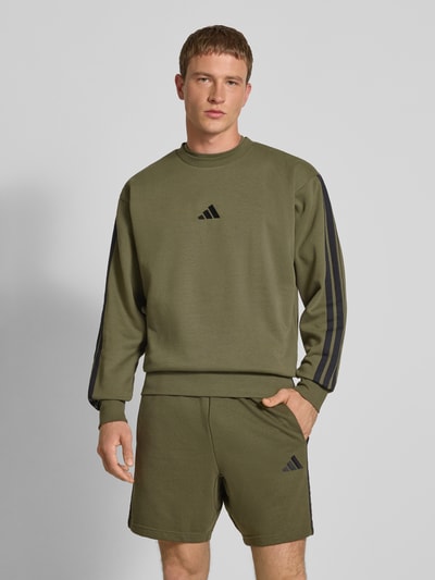 adidas Sportswear Sweatshirt met logo en ronde hals Olijfgroen - 4