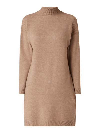 Only Strickkleid mit überschnittenen Schultern Modell 'Prime' Taupe Melange 2