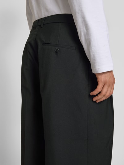 WEEKDAY Bermuda met bandplooien, model 'Joey' Zwart - 3