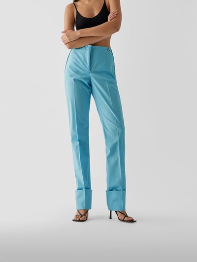 Jacquemus Straight Fit Wollhose Türkis 4