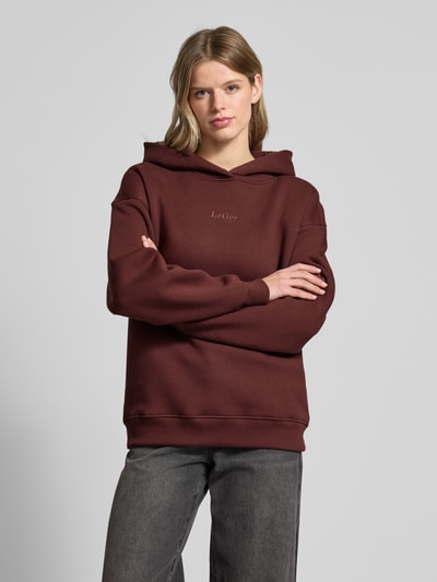 LeGer by Lena Gercke Hoodie mit Label-Stitching Modell 'Abby' Bordeaux 4