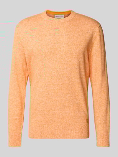 Tom Tailor Denim Regular fit gebreide pullover van katoen Zalm gemêleerd - 2