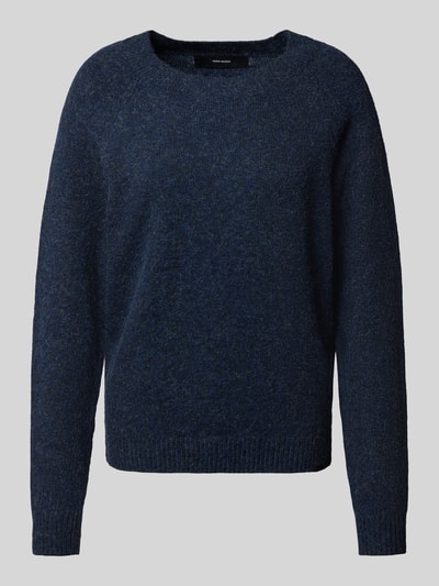 Vero Moda Regular Fit Pullover mit Rippbündchen Modell 'DOFFY' Marine Melange 2