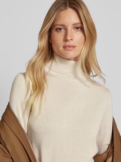 Tom Tailor Rollkragenpullover in unifarbenem Design Beige 3