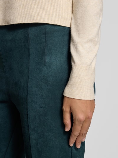 Christian Berg Woman Skinny Fit Stoffhose mit Ziernähten Dunkelgruen 3