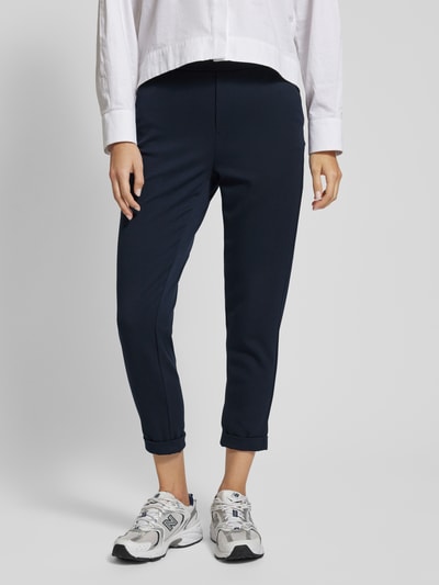 Vero Moda Loose fit stoffen broek met gestileerde opening, model 'MAYA' Marineblauw - 4