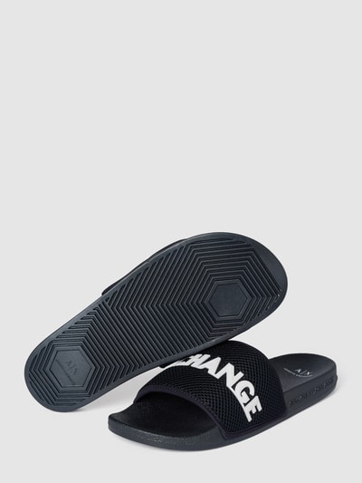 ARMANI EXCHANGE Slides mit Label-Applikation Marine 4