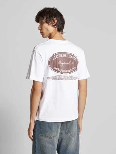 Jack & Jones T-shirt z nadrukiem z logo model ‘BOSTON’ Biały 5