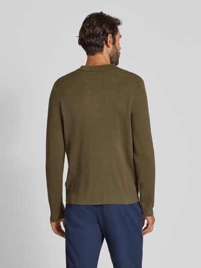 Lindbergh Relaxed fit pullover met structuurmotief Olijfgroen - 5