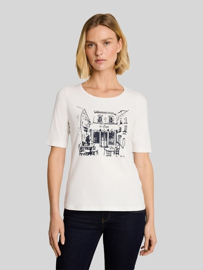 Tom Tailor Regular Fit T-Shirt aus Baumwoll-Mix Weiss 4