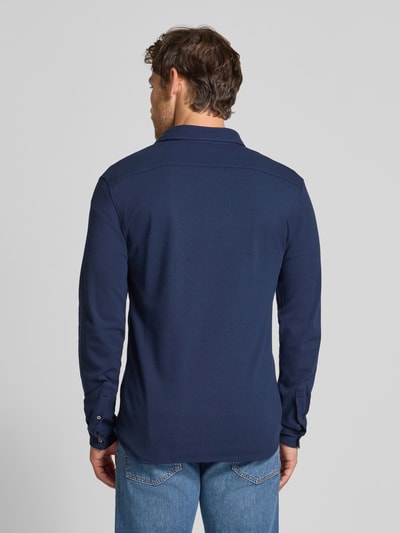 Lacoste Koszula casualowa o kroju slim fit z fakturą Niebieski 5